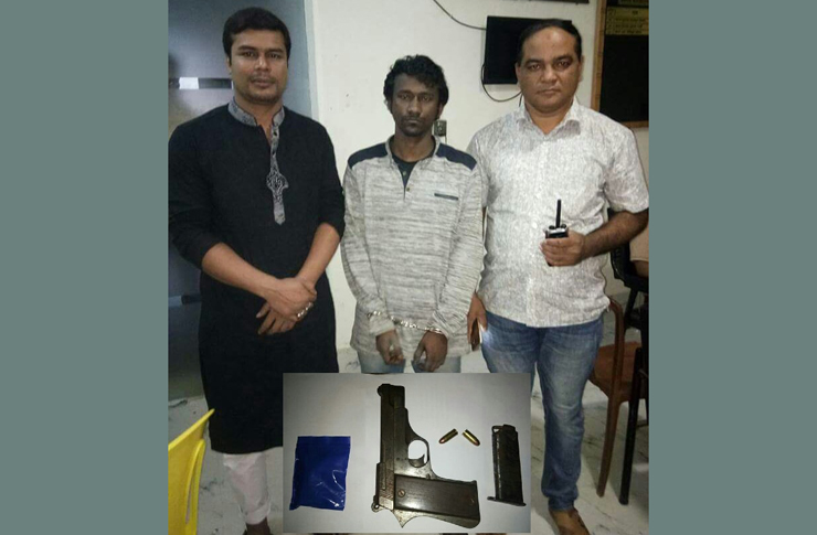 ময়মনসিংহে মাদক-অস্ত্রসহ যুবক গ্রেপ্তার