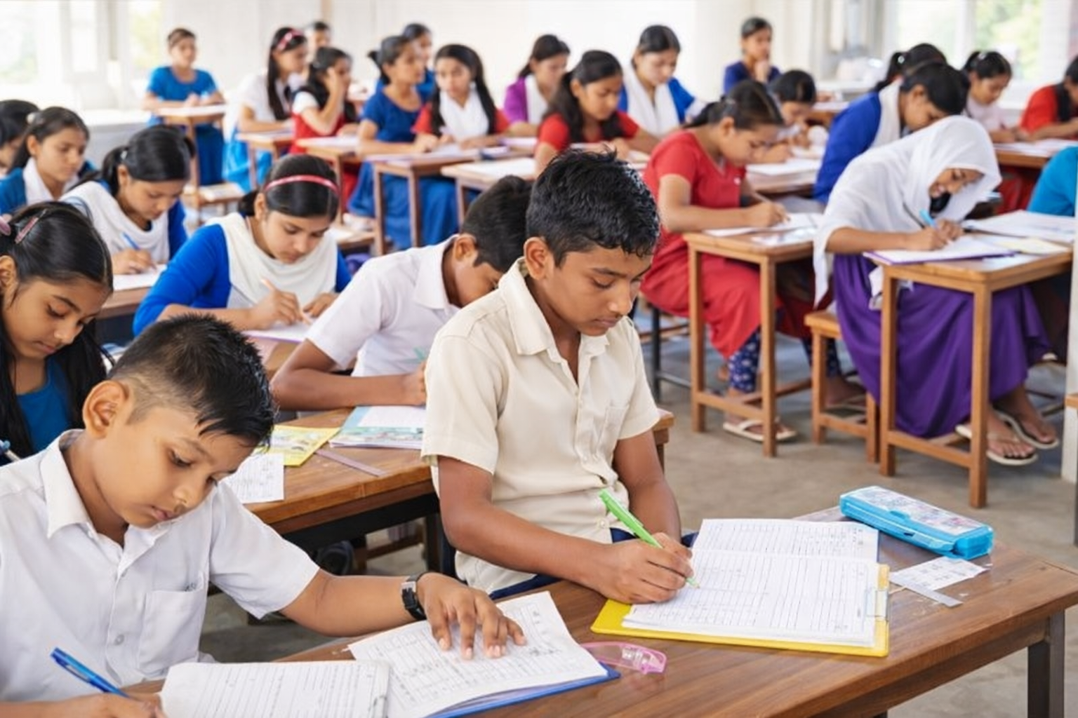 একদিকে স্বস্তি অন্যদিকে উদ্বেগ: ষষ্ঠ শ্রেণিতে চার মাস পড়ে পঞ্চম শ্রেণির পরীক্ষা